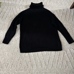 J. Crew Elegant Black Turtleneck Sweater